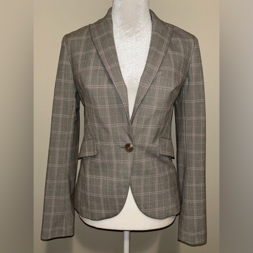 Express Classic Checkered Blazer